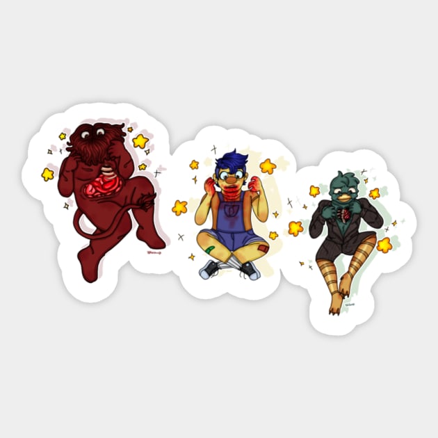 Just the Three of us Sticker by Queen_Glacia